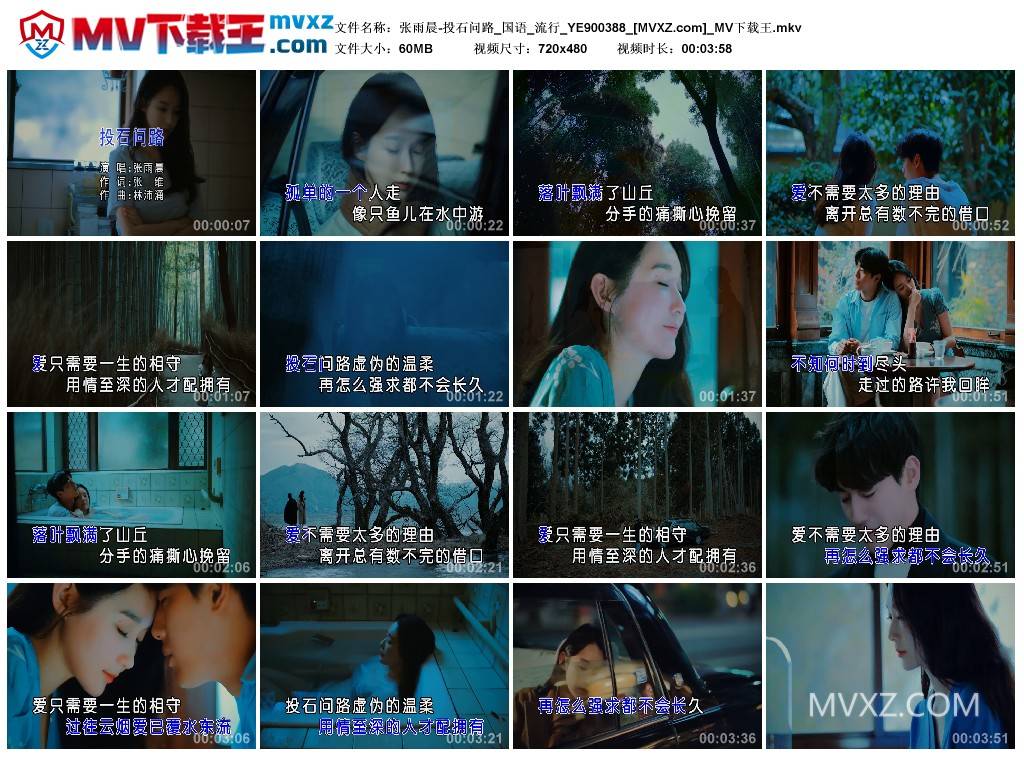 张雨晨-投石问路_国语_流行_YE900388